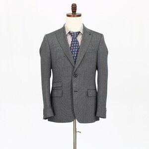 Hatem Sayki 40R Gray HB 2-Button Sport Coat Blazer Jacket G545